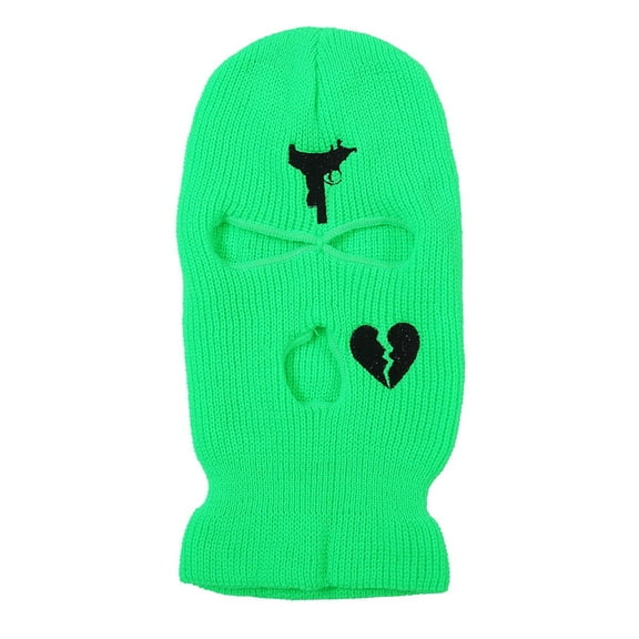 Generic 3-Hole Full Face Mask Cover Ski Mask Winter Balaclava Cap Knitted Face Cover for Winter Outdoor Sports Motorcycle Windproof Full Face Knit Hats