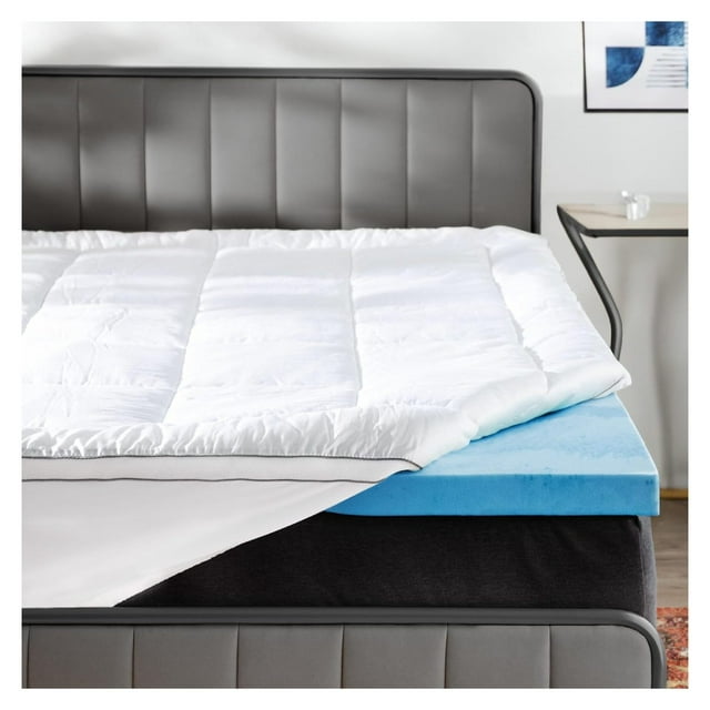 Generic 3 Inch Pillow Top Memory Foam Mattress Topper Short Queen