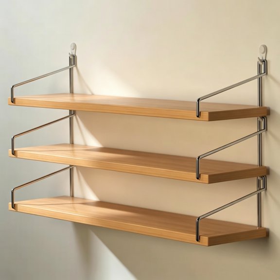 Generic 3 Pack Punch-Free Floating Wall Mounted Shelf, Multi-Purpose Bedside Partition Hanging Storage Shelf for Router, Projector, Books, Kitchen and Bathroom Organizer