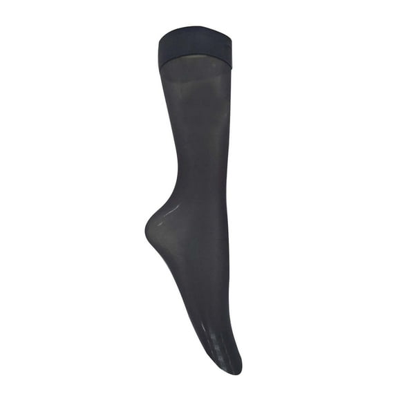Generic 3 Pairs Of Men's Black Silk Business Socks Casual Mid Calf Socks Non Marking Calf Socks Ultra Thin Simple Stockings Women'S Trendy Over-The-Knee Socks