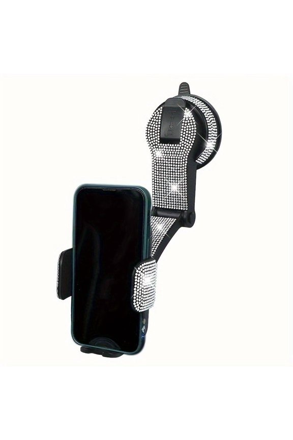 Generic 360 Rotation Anti - Shake Car BlingBling Rhinestones Mobile Phone Holder