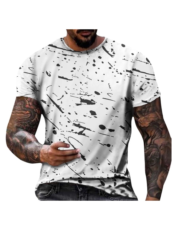3D Print Cool T Shirts Graphic Design Casual Summer Short Sleeve Fashion Tees Shirt for Men