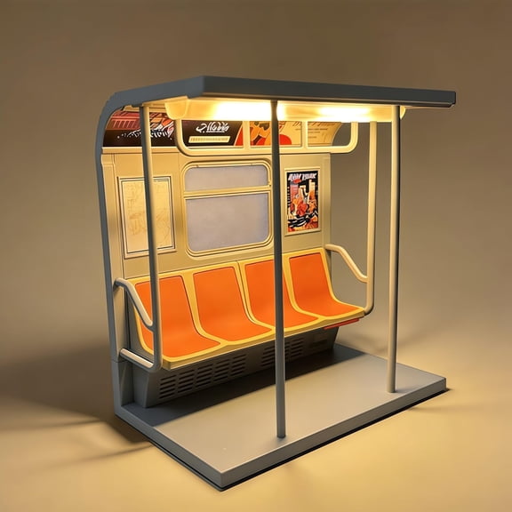 Generic 3D Printed Subway Train LED Night Light Decor
