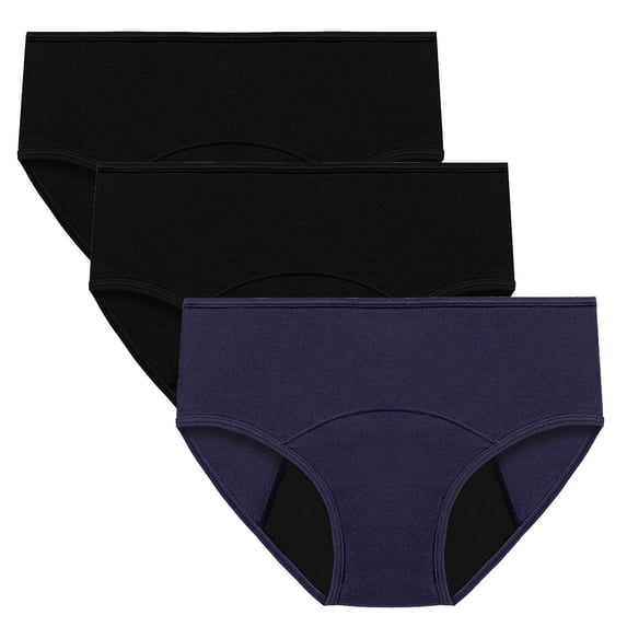Generic 3PC Womens Menstrual Period Panties Cotton Leak Proof Underwear Postpartum Protective Briefs
