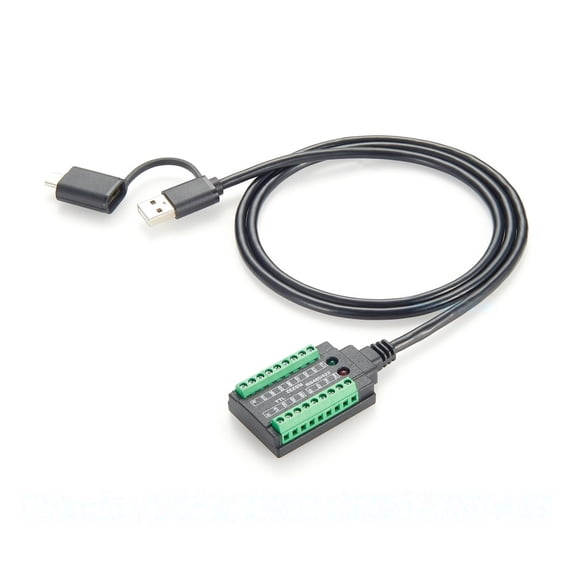 Generic 4-In-1 USB to RS232 RS485 RS422 TTL 3.3V 5V Serial Adapter Cable FTDI FT232RL Chip Dual Port USB-A & USB-C for Modem, Scanner