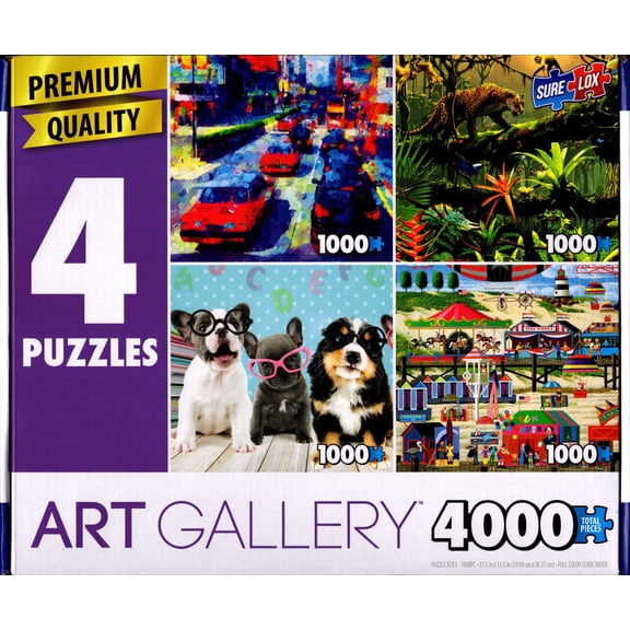 Generic 4-in-1 Art Gallery Puzzle, 1000 Piece