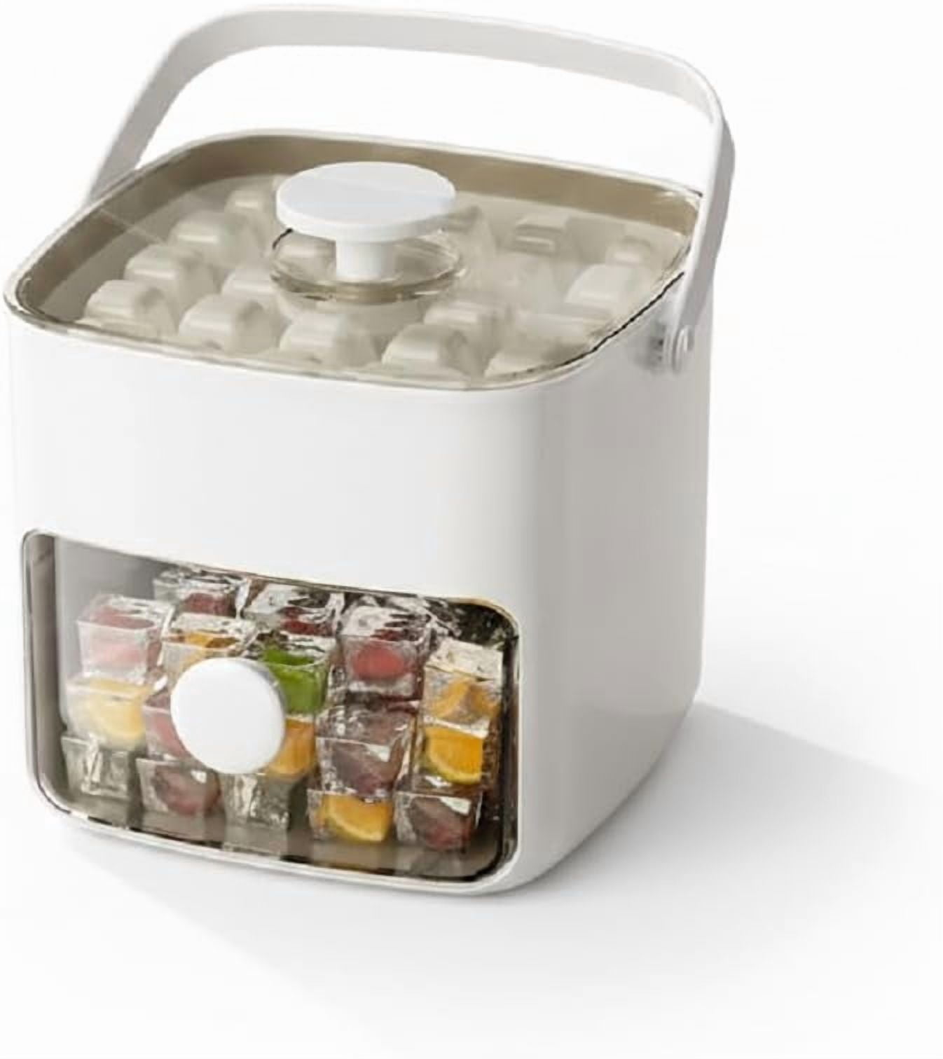 Generic 48 Grid Ice Cube Tray with Lid Bin Press-Type for Drink Chill