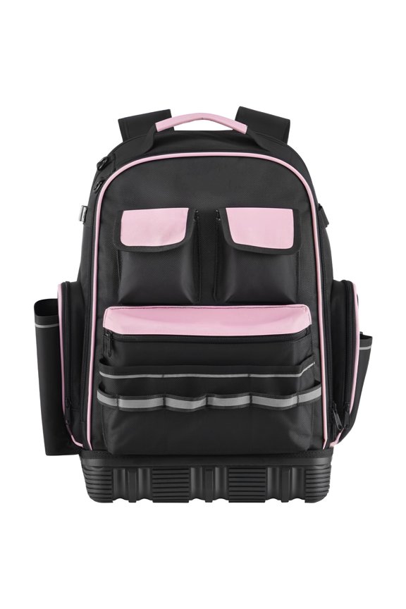 Tool Backpack 56 Pockets Heavy Laptop Compartment Molded Base for Electrician Techs