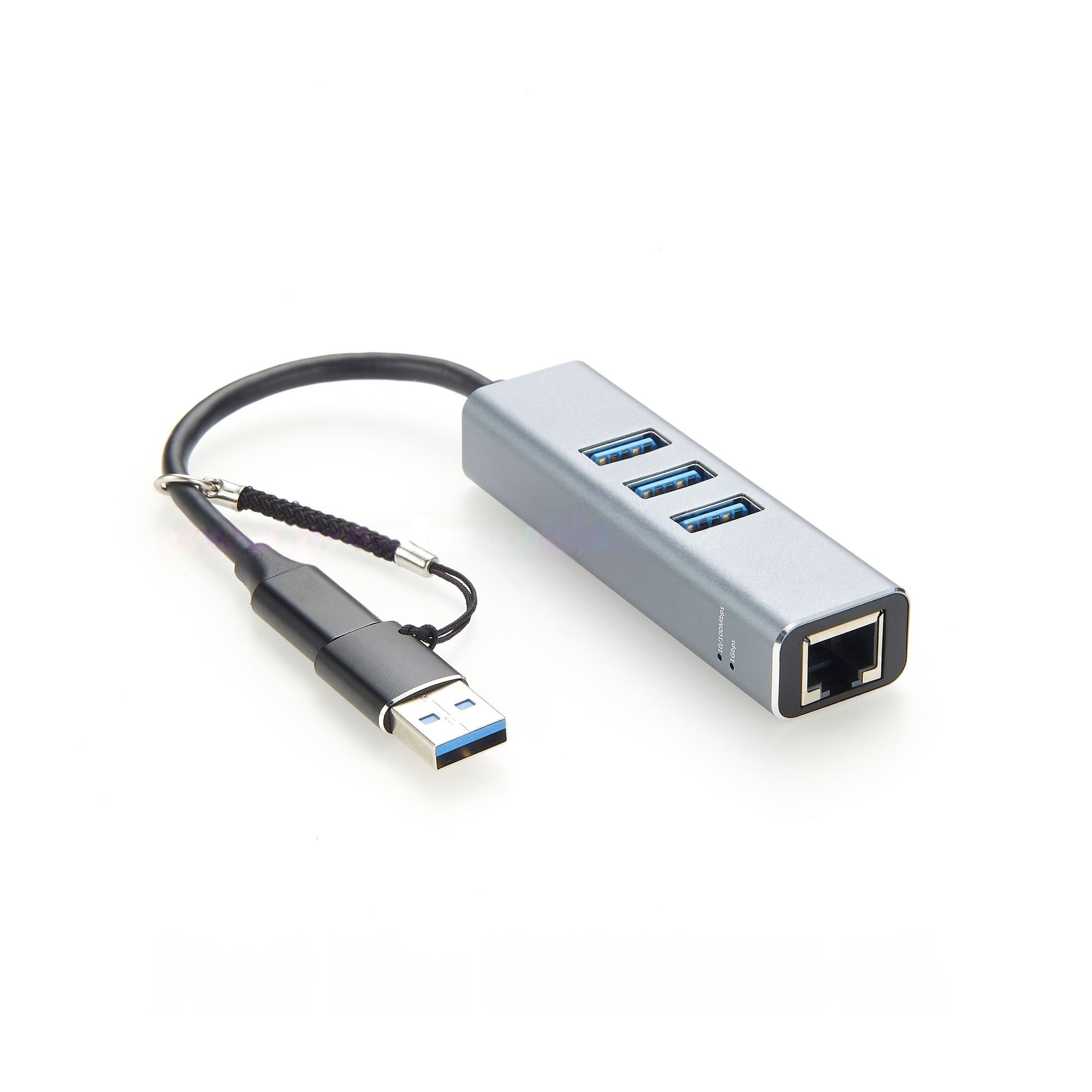 Generic 5Gbps USB C Docking Station Hub 4 Port Type C Multiport Adapter with 3 USB 3.0 1000Mbps RJ45 USB A USB C Gigabit Ethernet Cable