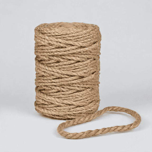 Generic 5mm Jute Rope for Crafts, 328-Foot 6-Ply Thick Natural Jute Twine Rope for Cat Scratching Post Wrapping, Brown 100 Meters
