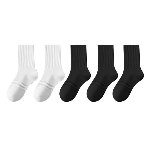 Generic 5pc Socks Comfortable Men'S Short Socks Men's Summer Socks Sweat Absorbent Mid Tube Socks Black Business Sports Stockings Socks Comfortable Men'S Athletic Socks