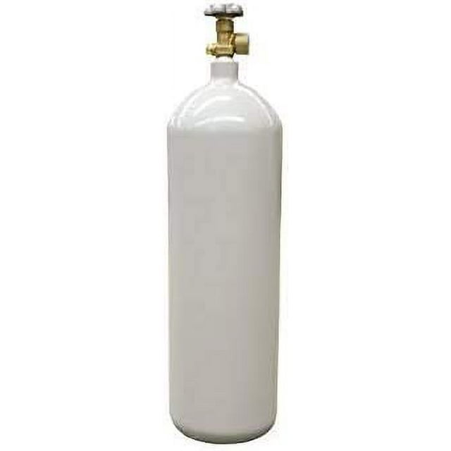 Generic 60 CF 100% Argon CGA 580 Welding Gas Cylinder Tank - Full, White