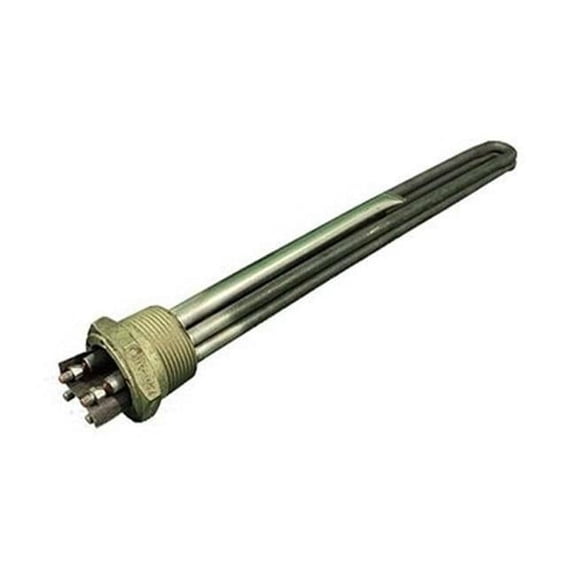 Generic 62-1.25-2 Screw Plug 1.25 in. NPT 6.0KW Dual Element 230V Heater Element - 12 in. Immersion