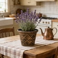 thumbnail image 1 of Generic 7 Inch Vintage Thickened Plastic Potted Roman Rattan Designs Flower Pot Green Radish Bonsai Enlarged Balcony Innovatives Flower Pot for Indoor Outdoor Plants Flowers,Stone, 1 of 6