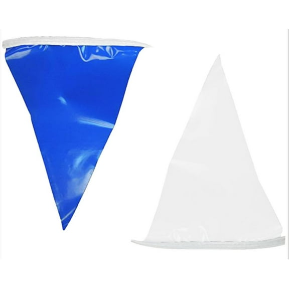 Generic 76-376-1000 Backstroke Flag Set 48 18" X 12" Pennants 105Ft Blue/White