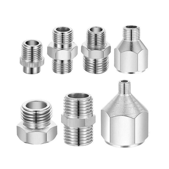 Generic 7Piece Sprays Nozzle Adapter Set Corrosions Resistant Fast Link Air Tool Fittings For Industrial And Craft Use