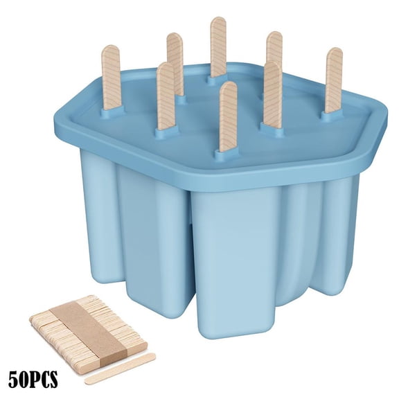 Generic 8 Holes Posicle Molds Silicone Ice Mold Posicle Mold ReU.Sble Easy Release Ice Make ICES Molds