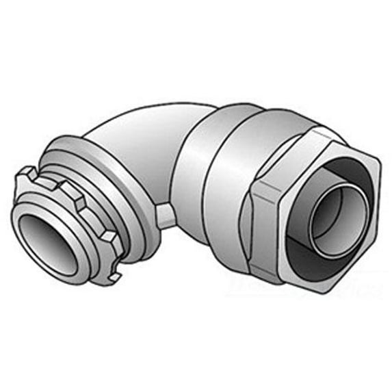 Oz-Gedney 4Q-975, 3/4"", Iron, Non-Insulated, 90D, Liquid Tight Connector, 1pc