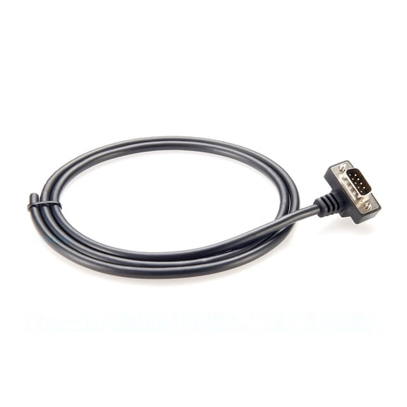 Generic 90 Degree Ultra Thin DB9 RS232 Serial Communication Cable Up/Down Angle Compact Slim D-Sub 9Pin Male Single-Ended Wire for CNC