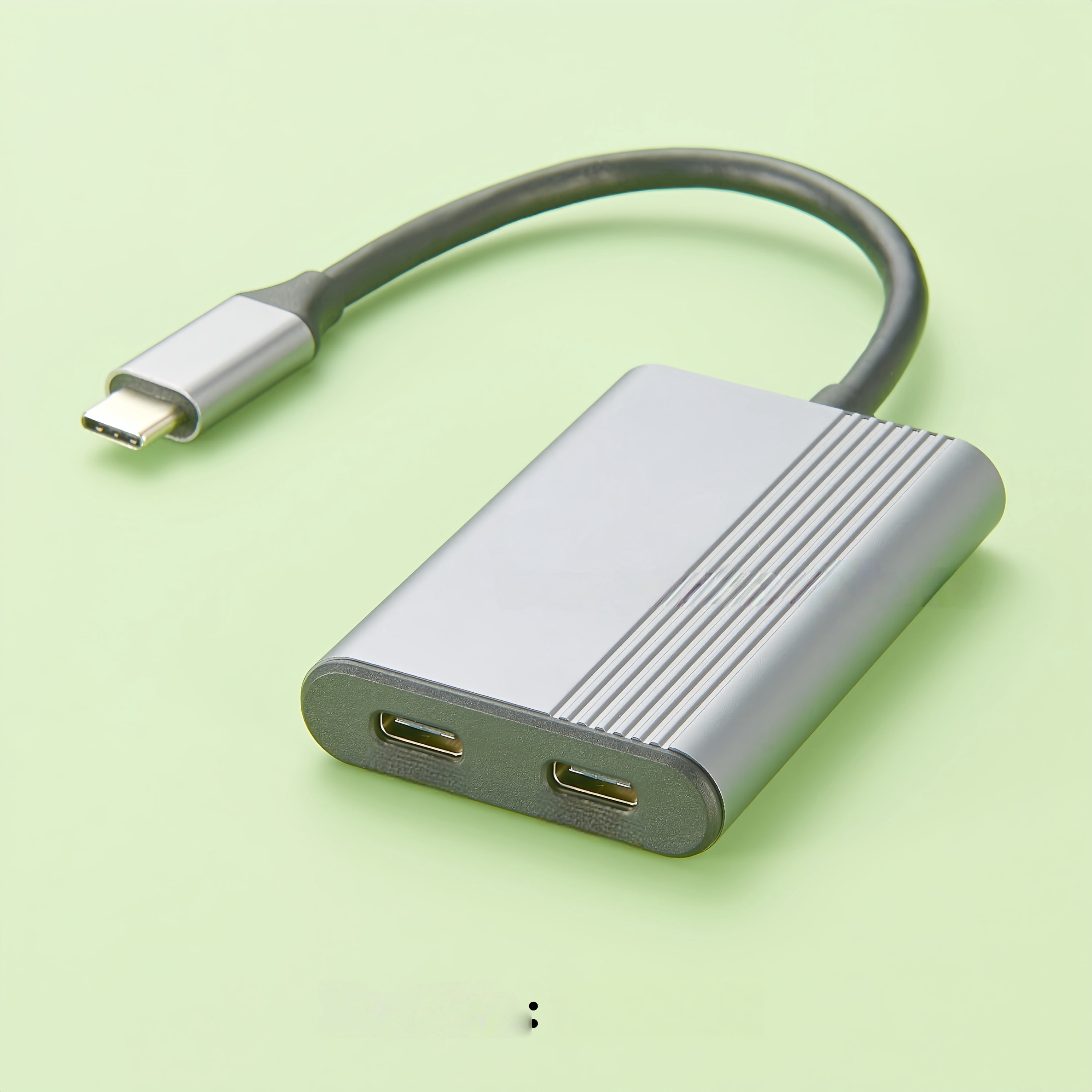 Generic AR Smart Glasses USB C Hub, 2-Port USB-C Hub with DP Alt Mode Video Output 4K@60Hz, 100W PD Fast Charging for Switch, Steam Deck