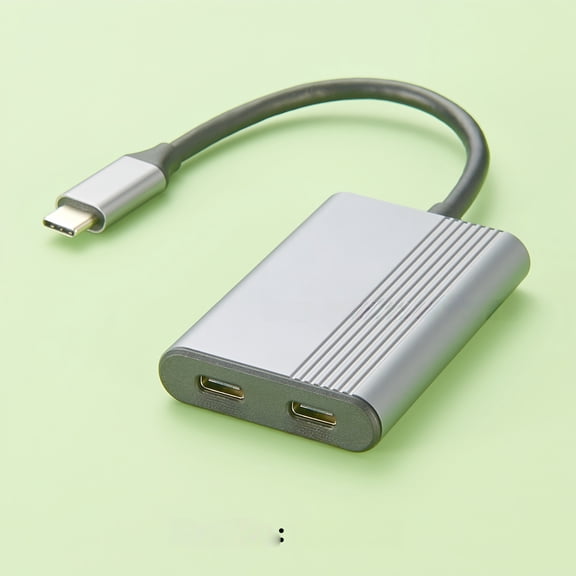 Generic AR Smart Glasses USB C Hub, 2-Port USB-C Hub with DP Alt Mode Video Output 4K@60Hz, 100W PD Fast Charging for Switch, Steam Deck