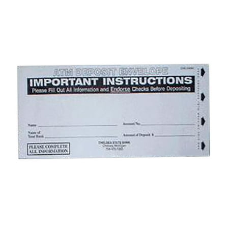 Generic ATM Envelopes - Box of 500 - Drive Thru Deposit Envelopes