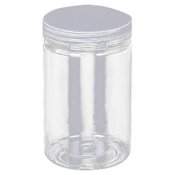 Clear Plastic Round Storage Jars,Empty Plastic Jars with Lids,Clear Plastic Storage Jars with Screw on Lids for Dry goods,Noodles,Spices and More