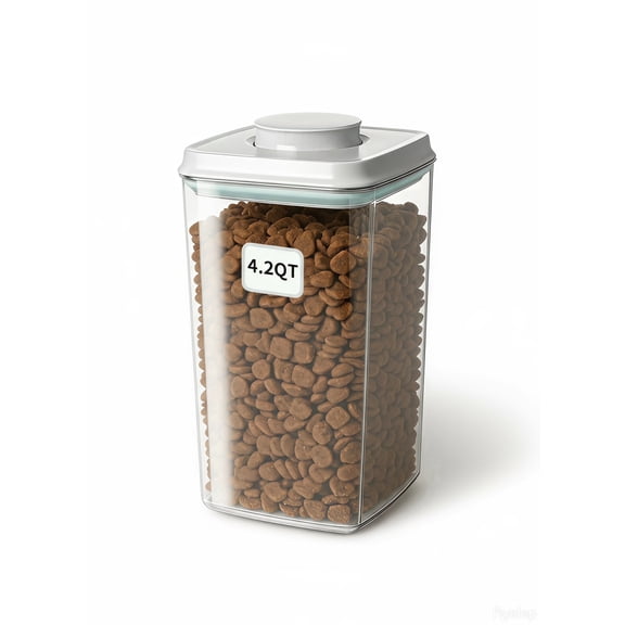 Generic Airtight Dog Treat Container 4L, Clear Jar