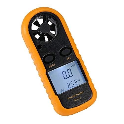 Generic Anemometer Handheld,Lightweight air Velocity Measurement Thermometer,Digital LCD Backlight Anemometer,Suitable for Weather,Windsurfing,Kite,Sailing,Surfing,Fishing