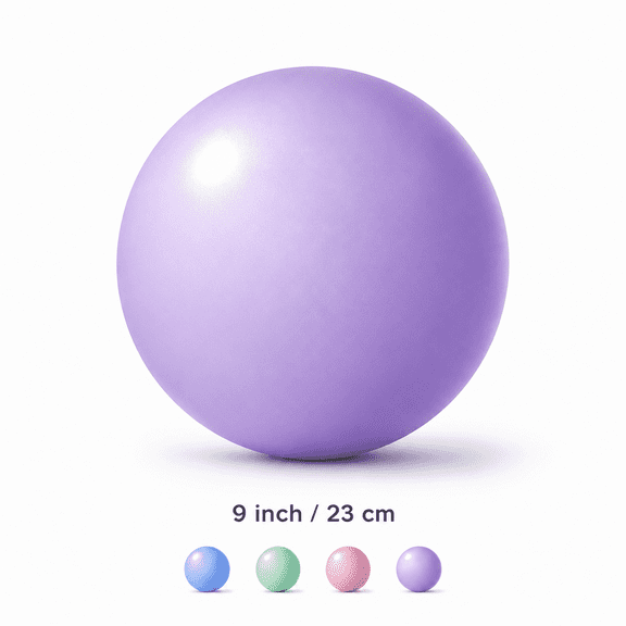 Yoga Ball 9 Inch Mini Exercise Ball for Pilates Workout, Anti Burst Non Slip Stability Balance Ball Purple