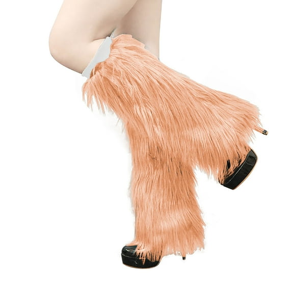 Generic Autumn And Winter Plush Socks Long Boots Warm Stage Performance High Leg Guards Female Women'S Elegant Thigh-High Socks