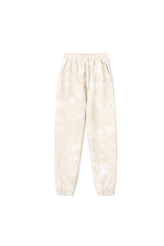 Autumn and Winter Children's Boys GirlsTracksuit Pants Big Children Border Batik Sweatpants Matching Pants Athletic Sports Pants for Kids(9-10 Years,White)