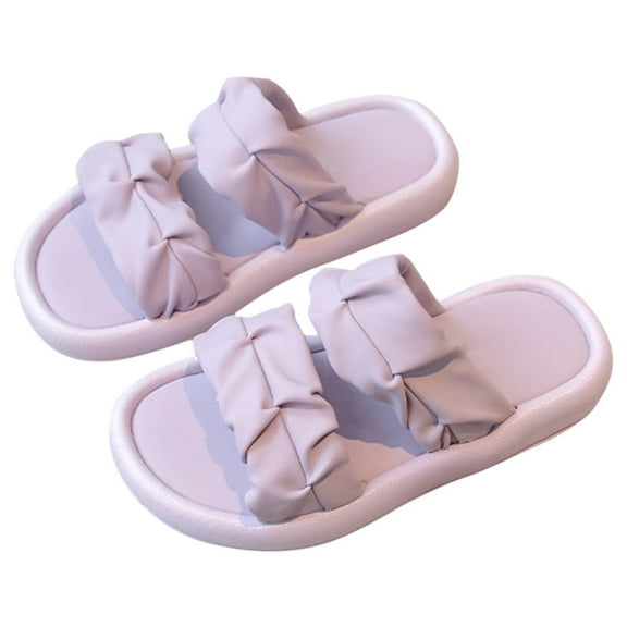 Generic Baby Boy Slippers Girl's Slippers Soft House Slippers Cozy Open Toe Home Shoes Comfy Summer Indoor Outdoor Slip On Breathable Clearance Shoes(9-9.5 Years,Purple)
