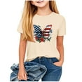 thumbnail image 1 of Generic Baby Boys Girls 4th of July Shirts Summer Independence Day Tshirts Short Sleeves USA Flag Graphic Tees for 2-13 Years, 1 of 6