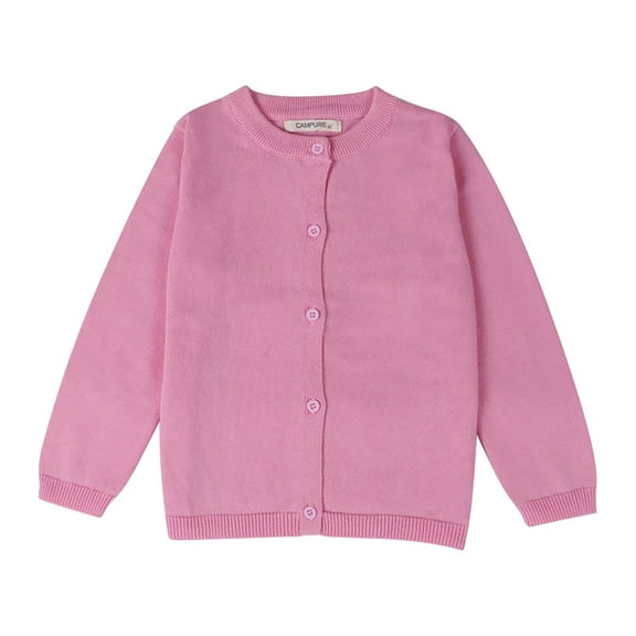 Generic Baby Boys Girls Button-Down Cardigan Toddler Cotton Knit Sweater kids Baby Girl Thin Sweater Solid Cardigans 1-7t Kid School Uniforms Toddler Long Sleeve Button Knit Solid Cardigan