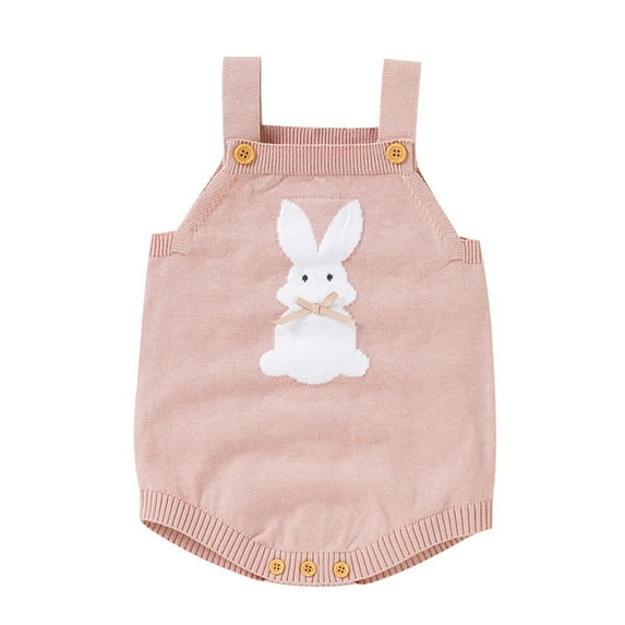 Generic Baby Boys Knitted Coat Baby Knit Romper Cotton Sleeveless Boy Girl Rabbit Sweater Clothes Rabbit Sweater Clothes Baby Bodysuit