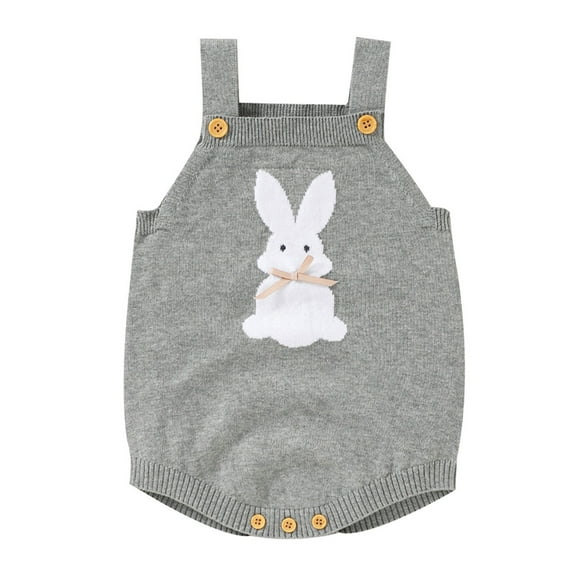 Generic Baby Boys Knitted Coat Baby Knit Romper Cotton Sleeveless Boy Girl Rabbit Sweater Clothes Rabbit Sweater Clothes Baby Bodysuit