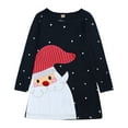 thumbnail image 1 of Generic Baby Girl Fall Outfits Girls Christmas Dress Toddler Kids Santa Wave Point Princess Dress Xmas Clothes for Classic Fashion Breathable Clothing(9-12 Months,Blue), 1 of 8