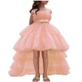 thumbnail image 1 of Generic Baby Girls Fashion Flower Dress Cute Princess High Low Hem Waisted Tutu Tulle Dresses Holiday Ballgown for 2-11 Years, 1 of 6