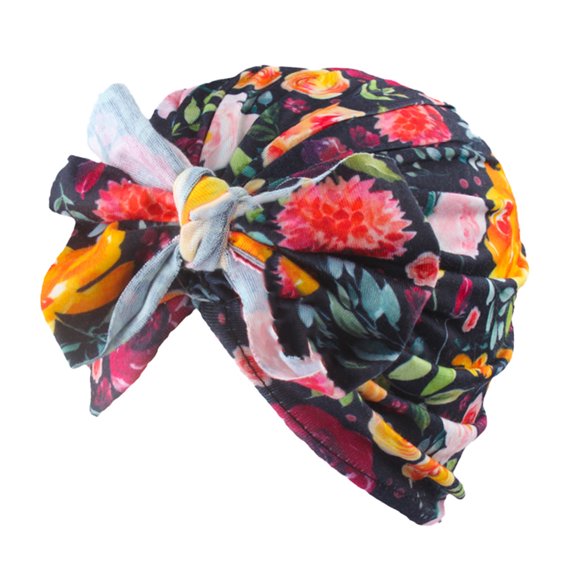 Generic Baby Girls Hats Caps Children's Classic Babys Floral Hat Cap Beanie Ruffle Bowknot Headband Headwear Accessories Unisex Durable(,C)