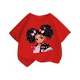 thumbnail image 1 of Generic Baby Girls Short Sleeve T-Shirt Cool Girl Graphic Tees Shirts Summer Cute Cotton Round-Neck Loose Tshirts Tops for 3-12T, 1 of 2