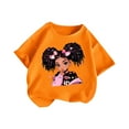 thumbnail image 1 of Generic Baby Girls Short Sleeve T-Shirt Cool Girl Graphic Tees Shirts Summer Cute Cotton Round-Neck Loose Tshirts Tops for 3-12T, 1 of 2