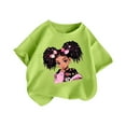 thumbnail image 1 of Generic Baby Girls Short Sleeve T-Shirt Cool Girl Graphic Tees Shirts Summer Cute Cotton Round-Neck Loose Tshirts Tops for 3-12T, 1 of 2