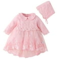 Generic Baby Girls Spring Spring Tulle Solid Long Sleeve Birthday Party