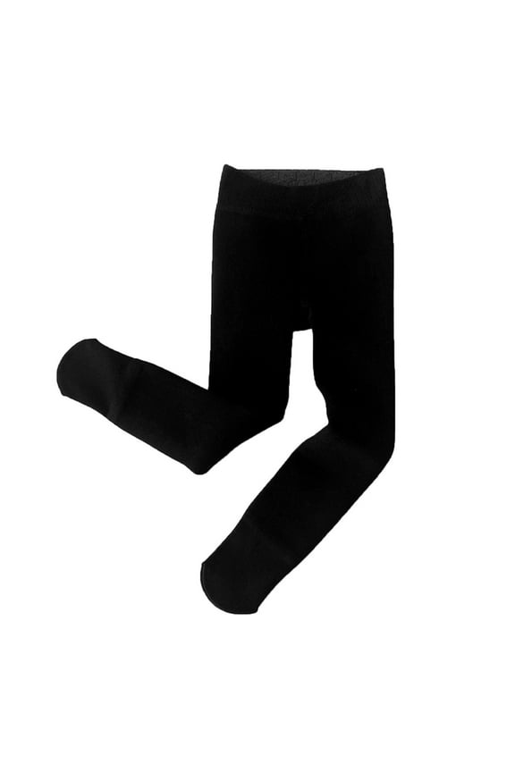 2025 New Toddler Girls Christmas Clothes Kids Baby Cotton Lined Warm Full Leggings Knitted Pantihose Stretchy Basic Full Length Pants Pantyhose for Winter Stocking3-5 YearsBlack