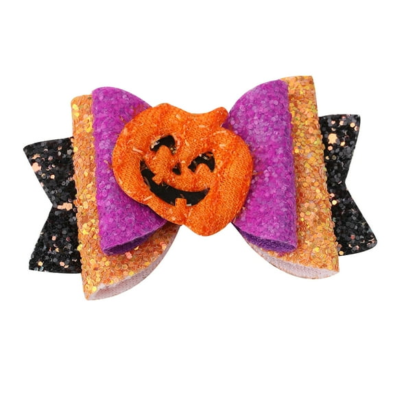 Generic Baby Kids Halloween Headwear Party Decoration Hair Clips Accessory for Holiday Christmas Halloween Party（One Size Purple）