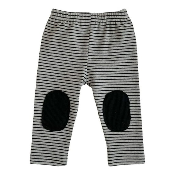 Generic Baby Organic Cotton Baby Kneepad Design Unisex Baby Pants Clothes Comfortable and Soft(6-12 Months Black)