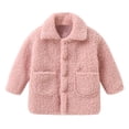 thumbnail image 1 of Generic Baby Toddler Sherpa Fleece Jackets Boys Girls Lapel Button Down Outwear, 1 of 9