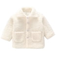 thumbnail image 1 of Generic Baby Toddler Sherpa Fleece Jackets Boys Girls Lapel Button Down Outwear, 1 of 4