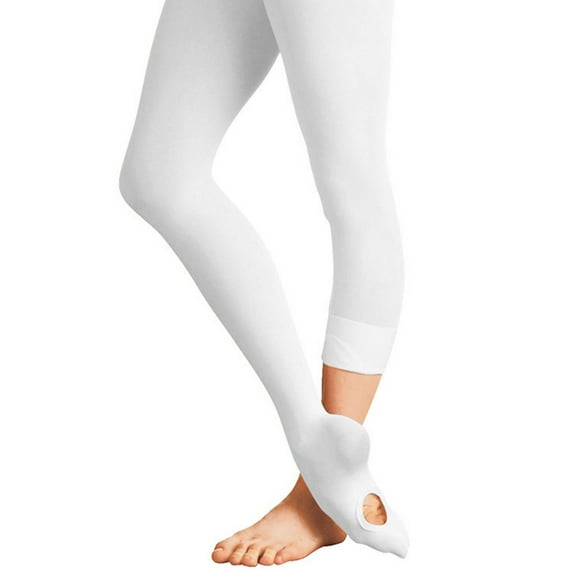 Generic Ballet Tights for Girls Dance Tights Tight Soft Footless Ballet Dance Tights(5-8Y White)